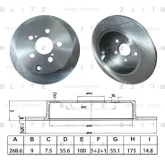 ���� ��������� ������ Toyota Caldina 02-/Celica 99-/Prius 03- Blitz BS0666 Blitz BS0666 BS0666 ����