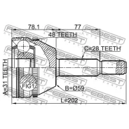 ���� �������� 31X59X28 FORD Transit TT9 2006-2013 2110-TRD9A48 Febest 2110TRD9A48 Febest 2110TRD9A48 2110TRD9A48 ����