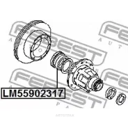 ��������� ��������� 55X90X23X17 �������� ��� Nissan Cabstar F24M 2006.09- [EL] LM-55902317 Febest LM55902317 Febest LM55902317 LM55902317 ����