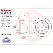 ���� ��������� Brembo 08831610 Hyundai Santamo 10/98-12/02 / KIA Joice (MTE1P) 02/00-09/03 / Mitsubishi FTO Coupe (DE_A) 09/94-07/01 / Mitsubishi Gala...