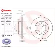 ���� ��������� Brembo 09A63410 TOY A Fortuner (_N5_, _N6_) 06/04-09/15 / TOY A Hilux Platform/Chassis (_N1_, _N2_) 02/05- / TOY A Hilux VII Pickup (_N...