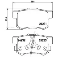 ������� ��������� �������� Brembo P28051 Acura (GAC) CDX 07/16- / Acura Legend II 08/91-08/96 / Acura Legend II Coupe 08/91-08/96 / Acura RDX 01/12-05...