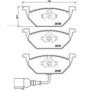 ������� ��������� �������� Brembo P85072X AUDI A2 (8Z0) 02/00-08/05 / AUDI A3 (8L1) 09/96-09/06 / AUDI A3 (8P1) 05/03-12/13 / AUDI A3 C vertible (8P7...