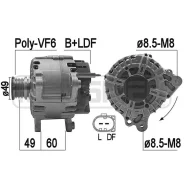 ��������� 12V 180A ERA 209200 Skoda Superb II 08-, VW Craffter 11-/Passat 05- ERA 209200 209200 ����