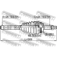 ���� ������� � ����� 26�61,3�26 Toyota Camry ACV40/GSV40 06-11 0114-ACV40L26A48 Febest 0114ACV40L26A48 Febest 0114ACV40L26A48 0114ACV40L26A48 ����