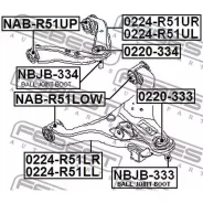 ����� �������� ������ ����� nissan pathfinder r51m 2005- Febest 0224R51LL Febest 0224R51LL 0224R51LL ����