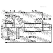 ���� ����� (33x59.5x28) Mitsubishi ASX GA# 2010- 0410-GA Febest 0410GA Febest 0410GA 0410GA ����