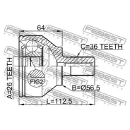���� �������� 26X56.5X36 Febest 2710S40II Febest 2710S40II 2710S40II ����