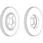 ���� ��������� 302x28 Chrysler Ferodo Ferodo DDF1372 Chrysler Voyager (III), Dodge Caravan III, Cherokee 16 wheel DDF1372 ����
