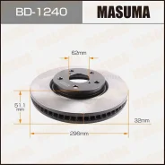 ���� ��������� Toyota GS300/IS250/Crown/Crown Majesta/MARK X �����. ����� Masuma BD1240 Masuma BD1240 BD1240 ����