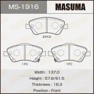 ��������� ������� �������� Toyota Auris/Corolla 01- �����. Masuma MS1916 Masuma MS1916 MS1916 ����