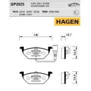 ������� ����. �������� Hagen Volkswagen BORA 98-05 (Hagen) Sangsin Brake GP2025 Sangsin Brake GP2025 GP2025 ����