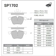 ������� ����. �������� Hi-Q Ford Galaxy (WA6) 08- Volvo XC70 2007- Sangsin Brake SP1702 Sangsin Brake SP1702 SP1702 ����