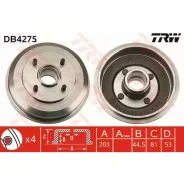 ����. ������� ���. [203x81] 4 ���. TRW DB4275 FORD Focus 1, �4-16v/1, �6-16v/1, �8-16v/2, �0-16v 10/98-11/04 DB4275 ����