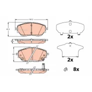 ������� ��������� Toyota C-HR 16- �������� TRW GDB2290 TRW GDB2290 GDB2290 ����