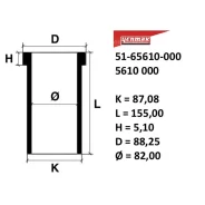������ K=87,008, L=155, H=5 Yenmak 5165610000 83,00 mm. Yenmak 5165610000 5165610000 ����