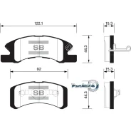 ������� ��������� Daihatsu Charade/Cuore/Trevis �������� Sangsin Brake SP1611 SP1611 ����