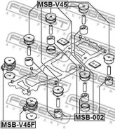 ����������� ���������� ! Mitsubishi Pajero/Montero Sport 96-06 Febest MSBV45 MSBV45 ����
