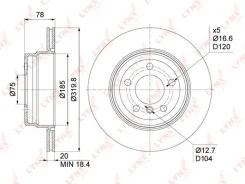 ���� ��������� ������������� (320x20) | ��� | Lynxauto BN1012 BN1012 ����