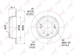 ���� ��������� ��������������� (262x10) | ��� | Lynxauto BN1047 BN1047 ����