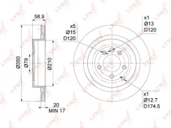���� ��������� ������������� (350x20) | ��� | Lynxauto BN1064 BN1064 ����