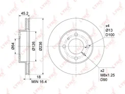 ���� ��������� ������������� (236x18) | ����� | Lynxauto BN1087 BN1087 ����