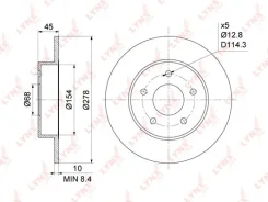 ���� ��������� ��������������� (278x10) | ��� | Lynxauto BN1101 BN1101 ����