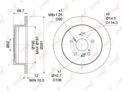 ���� ��������� ��������������� (291x12) | ��� | Lynxauto BN1147 BN1147 ����
