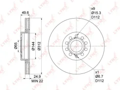 ���� ��������� ������������� (312x25) | ����� | Lynxauto BN1202 BN1202 ����