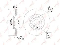 ���� ��������� ������������� (312x25) | ����� | Lynxauto BN1207 BN1207 ����
