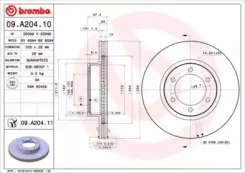 09. A204.11 ���� ��������� ��������! Brembo 09A20411 09A20411 ����
