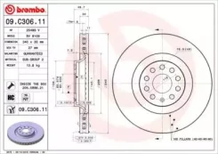 09. C306.11 ���� ��������� ��������! D340 Brembo 09C30611 09C30611 ����