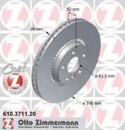 ���� ��������� ! �����. 316x28/52-5x108 Zimmermann 610371120 610371120 ����