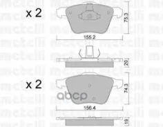 ������� ����. �������� �������� (��� 16 5/ ���� 316mm) Volvo XC70 2007- Metelli ���. 22-0599-1 2205991 ����