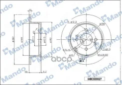���� ��������� ������ ��� 262*10*63 8 Hyundai Mando ���. mbc030027 MBC030027 ����