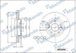 ���� ��������� �������� ��� 280*26*47 2 ������������� Hyundai (� ����� ���! ) Mando ���. mbc030191 MBC030191 ����