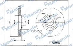 ���� ��������� �������� ��� 300*28*47 2 ������������� Hyundai Mando ���. mbc030186 MBC030186 ����