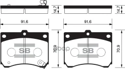 ������� ����. �������� Hi-Q FORD Laser (SDB1177) Sangsin brake ���. sp1216 SP1216 ����