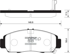 ������� ����. ����. �������� Honda TL 99-08 Acura CL 01-03 (D787) (HI-Q) Sangsin brake ���. sp2114 SP2114 ����