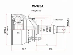 ���� (�����/ �����) Mitsubishi Pajero 99-06 / Montero 00-06 Sat ���. MI-326A, ������ MI326A ����