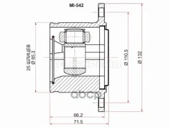 ���� (�������/ ������/ �����) Mitsubishi Delica 89-07 / Pajero 81-00 Sat ���. MI-542, ������ �������� MI542 ����