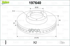 ���� ��������� Mitsubishi Space Runner (N1_W, N2_W) 2.0 16V 91-99 ����� x2 Valeo ���. 197640 197640 ����