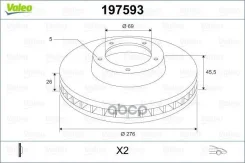���� ��������� Mitsubishi Lancer 08-/Dodge Caliber 06- ����� x2 Valeo ���. 197593 197593 ����