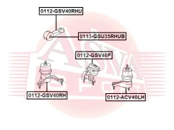 ������� ��������� �������� �������������� Toyota Toyota Camry ACV40/GSV40 2006-2011 ASVA 0112-GSV40F 0112GSV40F ����