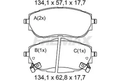 ������� �������� �������� � ���������. ���������� Toyota Corolla/Auris 1.3-1.8/1.4D 12 Fremax FBP2512 FBP2512 ����