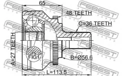 ���� �������� 27x57x36 | ����� ����/��� | Febest 2710V70A48 2710V70A48 ����