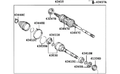 ������ � ����� -FR SXU10 2WD /43410-48030 43410-48030 ����