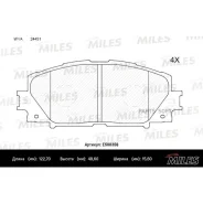 ������� ��������� �������� (����� Ceramic ����� PRO) Toyota Prius 1.8 09-/Lexus CT 1.8 11- (TRW GDB4173) E500358 Miles E500358 E500358 ����