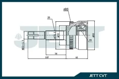 ���� ������� JETT V41-1155 ABS V411155ABS ����