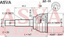 ���� �������� 19x44x23 ASVA SZ01 ����